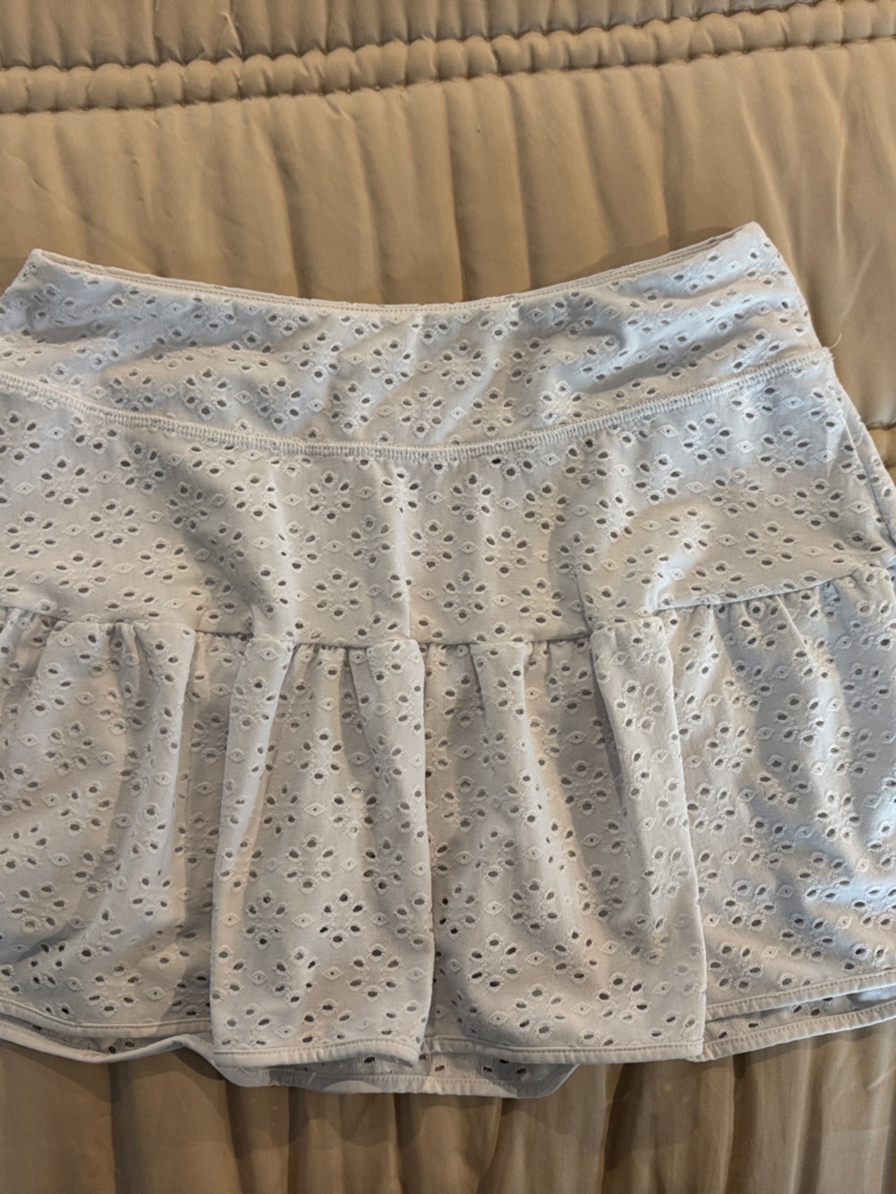 Lilly Pulitzer White Eyelet Ruffle Skirt
